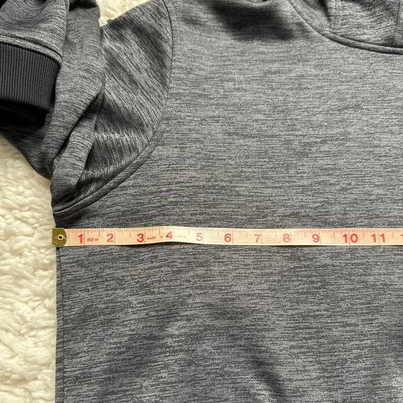 Under Armour Charocal Grey Loose Fit Coldgear Pullover Hoodie Activewear - Picture 4 of 9